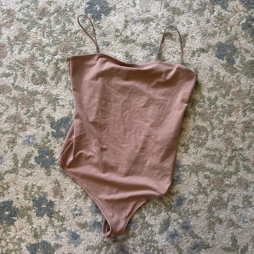 Abercrombie & Fitch Brown Spaghetti Strap Bodysuit size L